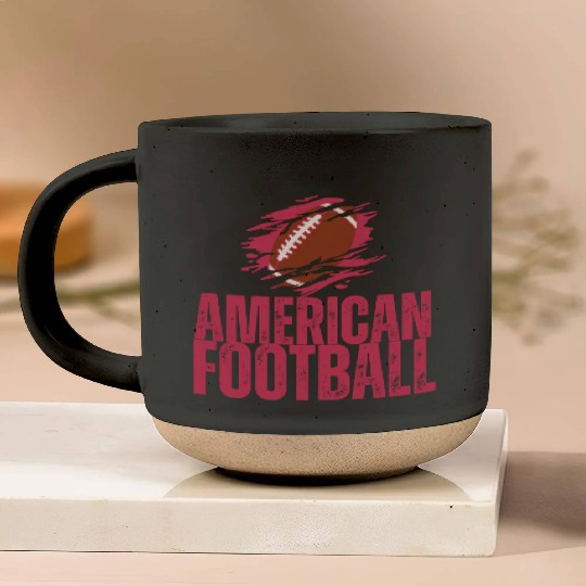 Red American Football Sport Design Game Day Tees Pottery Mugs