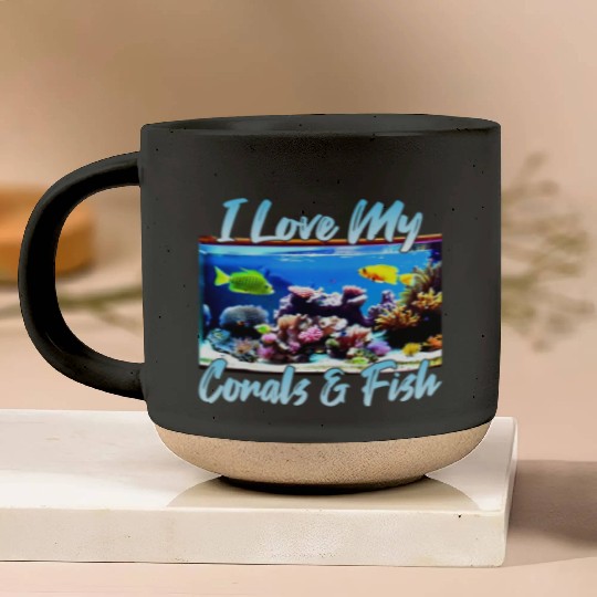 Saltwater aquarium coral fish Pottery Mugs