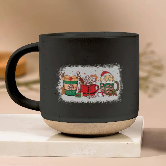 Christmas Hot Chocolate Cup Pottery Mugs