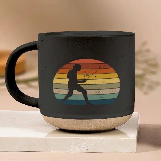 Retro fencing Pottery Mugs