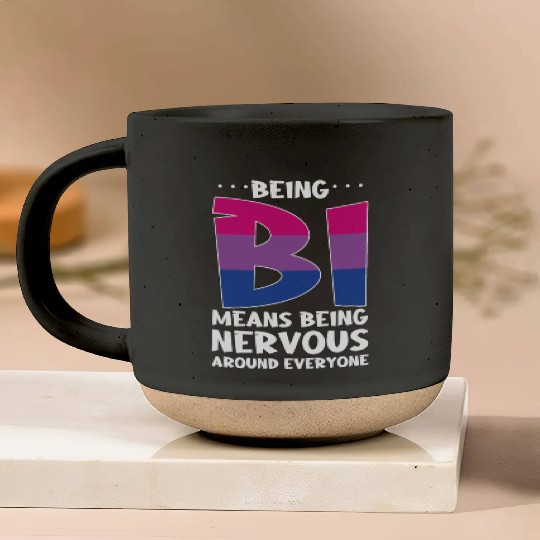 Being Bi Bisexual Pride Kawaii Cat Pottery Mugs