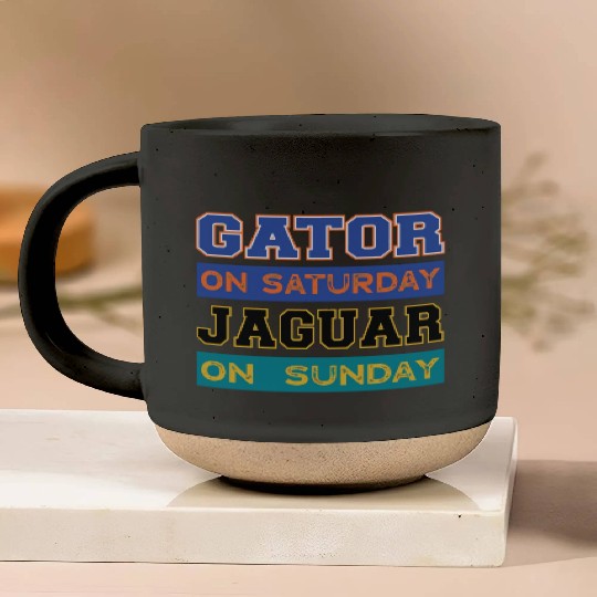 Gator On Saturday Jaguar On Sunday Jacksonville Fo Pottery Mugs