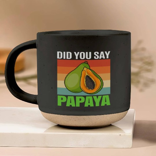 Did You Say Papaya Pottery Mugs