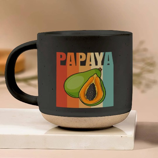 Retro Papaya Pottery Mugs