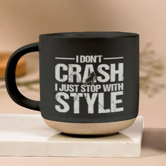 Funny Motocross Stop With Style Dirt Bike Pottery Mugs