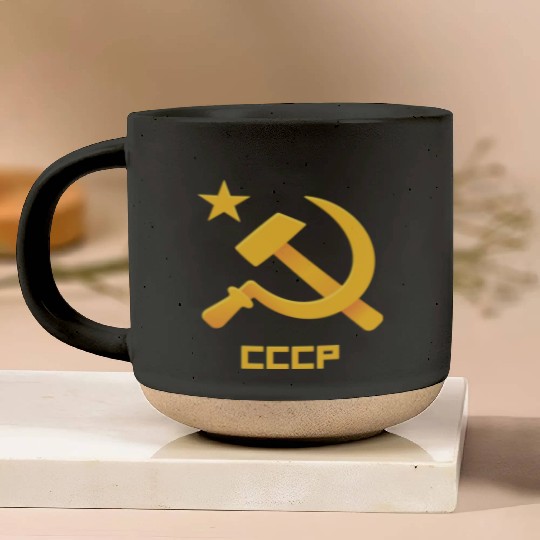 USSR Soviet Union Russia Hammer Sickel USSR Flag C Pottery Mugs