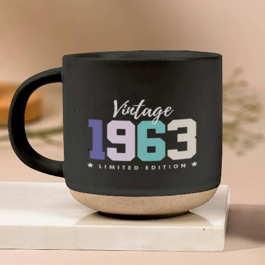 60 Years Vintage 1963 Retro 60th Birthday Pottery Mugs