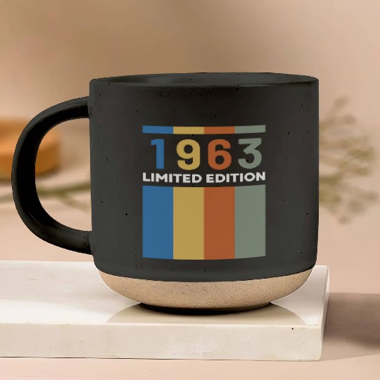 60 Years Vintage 1963 Retro 60th Birthday Pottery Mugs