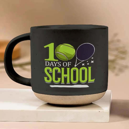 100 Days Of School Tennis Sports Game Athletic Pottery Mugs