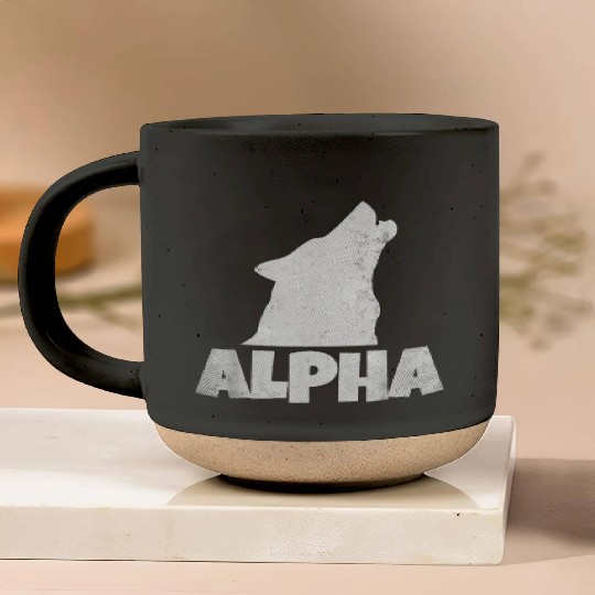 Alpha Wolf Pack Member Wildlife Pottery Mugs
