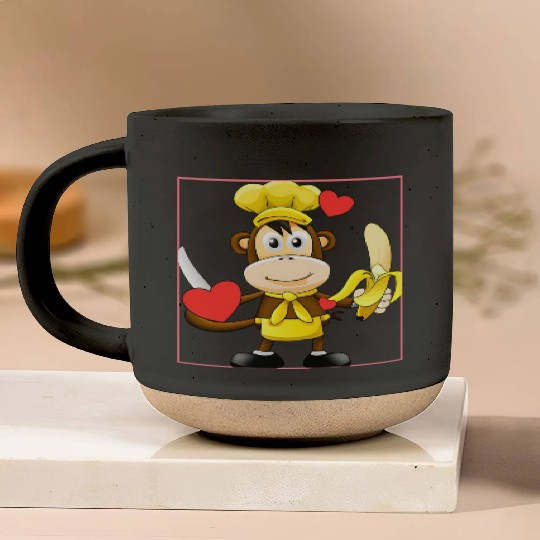 Banana monkey cooks Pottery Mugs