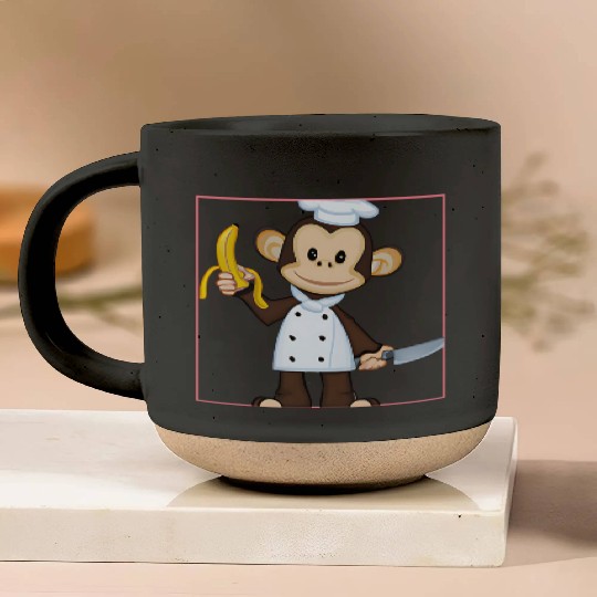 Banana monkey cooks Pottery Mugs