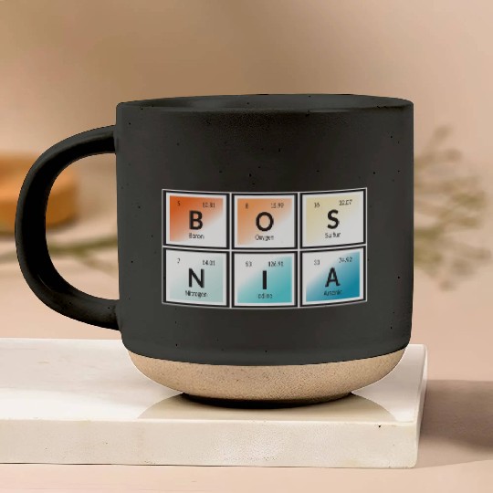 Bosnia | Periodic Table of Elements Pottery Mugs