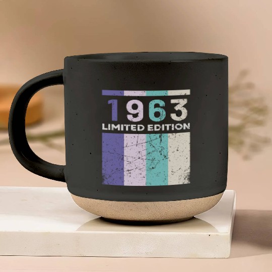60 Years Vintage 1963 Retro 60th Birthday Pottery Mugs