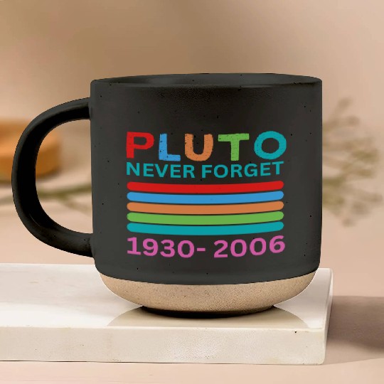 Pluto Never Forget Retro Space Science Pluto Pottery Mugs