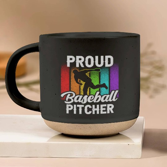 Proud Baseball Pitcher Sayings Player Hobby Pottery Mugs