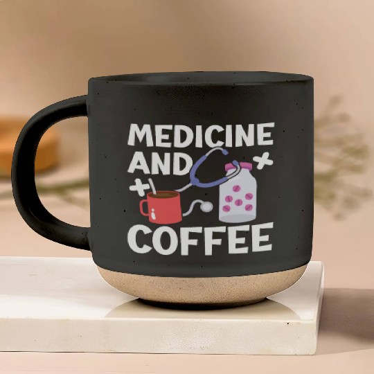 Medicine And Coffee Doctor Hospital Physician Pottery Mugs