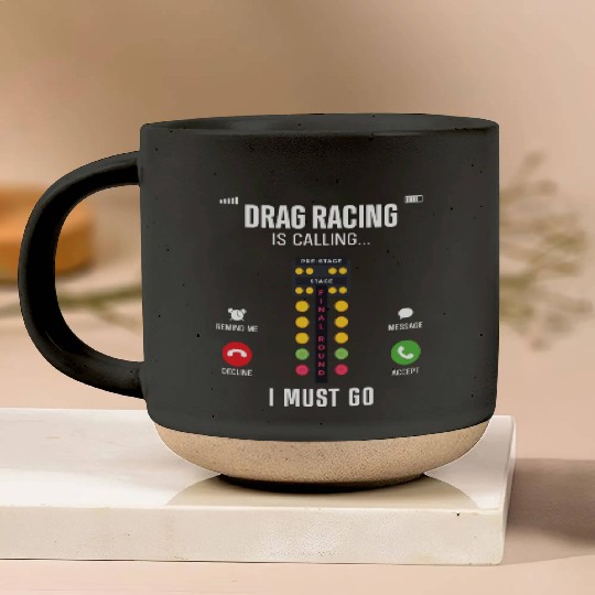 Drag Racing Race Car Phone Display Pottery Mugs