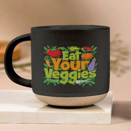 Eat Your Veggies Pottery Mugs