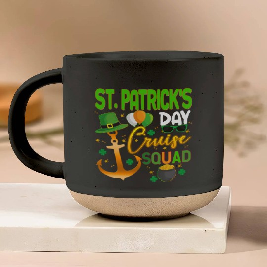 St Patrick's Day Cruise Squad Group Matching Pottery Mugs