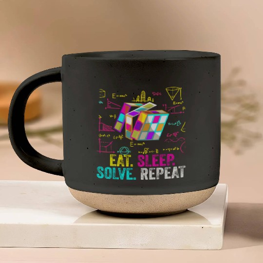 Eat Sleep Solve Repeat Math Speed Cubing Genie Pottery Mugs