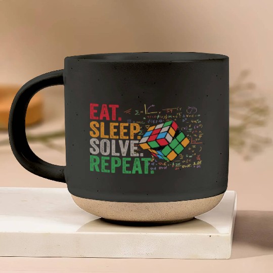 Eat Sleep Solve Repeat Math Speed Cubing Genie Pottery Mugs