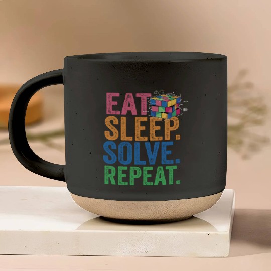 Eat Sleep Solve Repeat Math Speed Cubing Genie Pottery Mugs