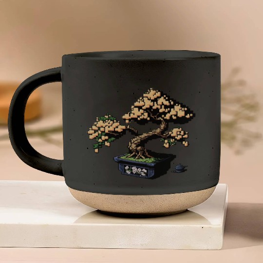 8 Bit Bonsai Tree Pottery Mugs