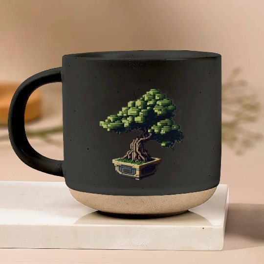 8 Bit Bonsai Tree Pottery Mugs