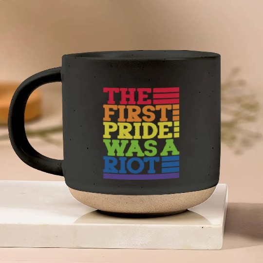 The First Pride Was A Riot, LGBT Rainbow Pottery Mugs