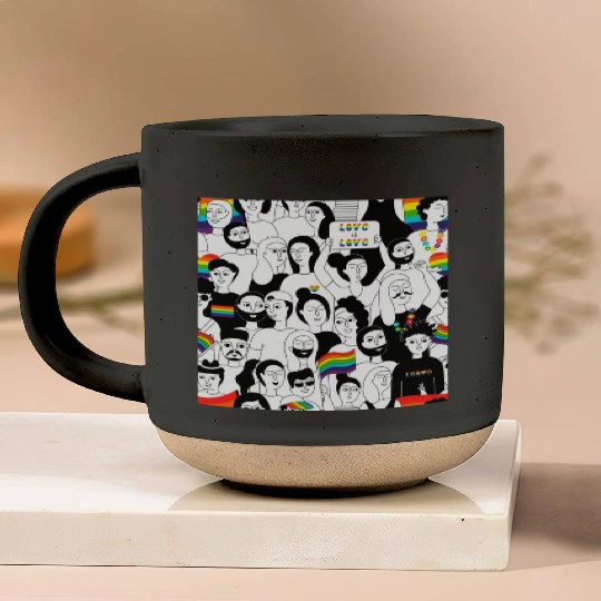 lesbian lgbtq pride valentine day 2023 valentines Pottery Mugs
