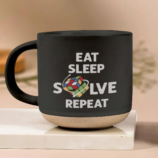 Eat Sleep Solve Repeat Math Speed Cubing Genie Pottery Mugs