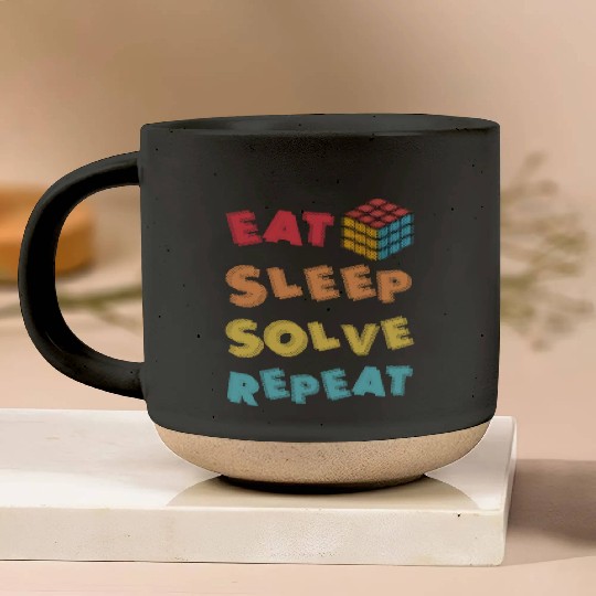 Eat Sleep Solve Repeat Math Speed Cubing Genie Pottery Mugs