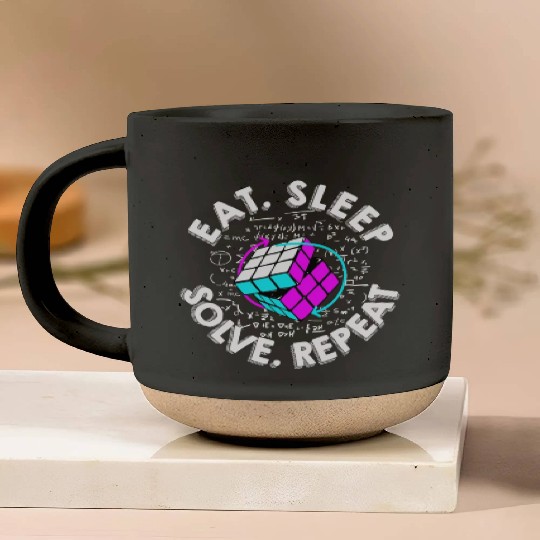 Eat Sleep Solve Repeat Math Speed Cubing Genie Pottery Mugs