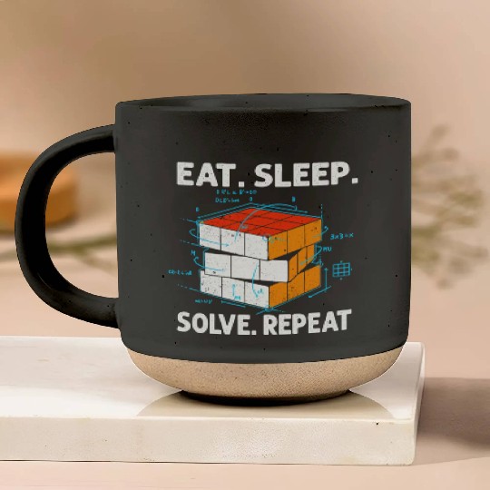 Eat Sleep Solve Repeat Math Speed Cubing Genie Pottery Mugs