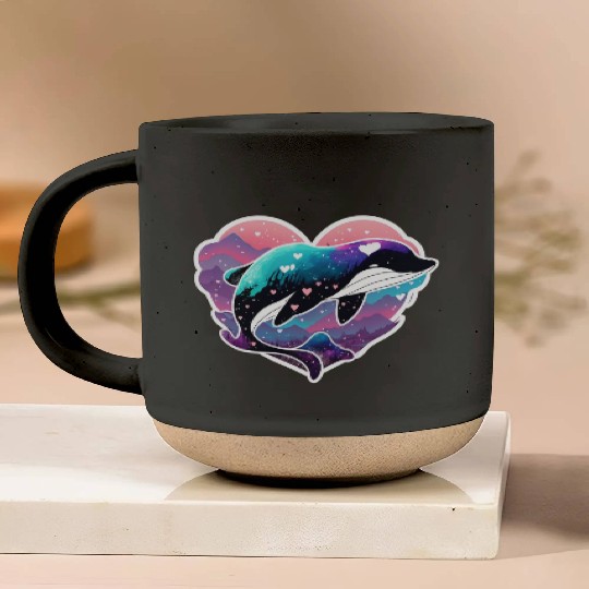Orca Is My Valentine, Love Hearts Orca Valentines Pottery Mugs