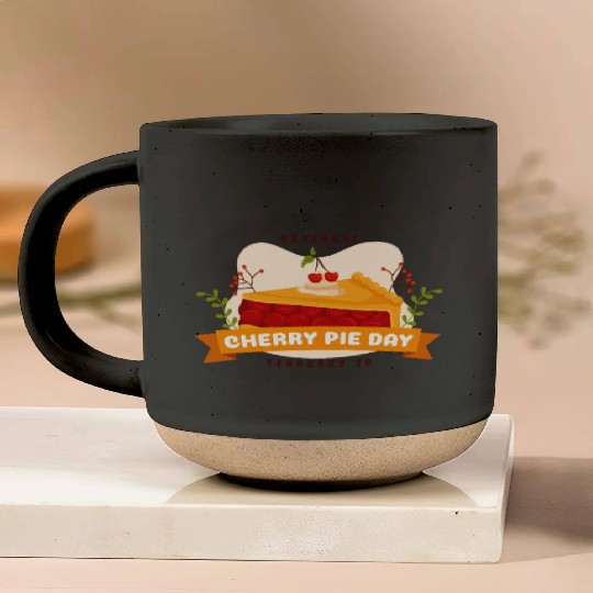 national cherry pie day Pottery Mugs