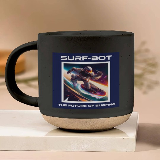 Robot Silver Surfer Pottery Mugs