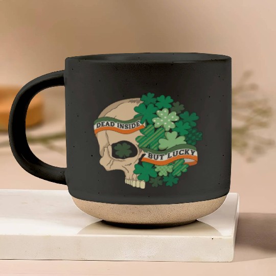 Dead Inside but Lucky Pottery Mugs