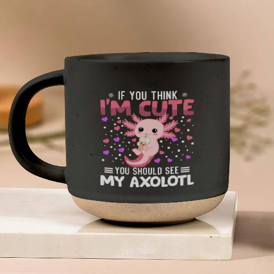 Axolotl Heart Valentine's Day Animal For Womens Pottery Mugs