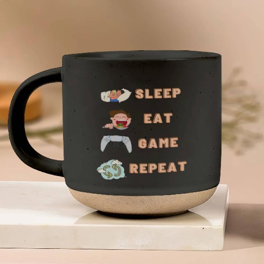 sleep eat game repeat PlayStation Pottery Mugs