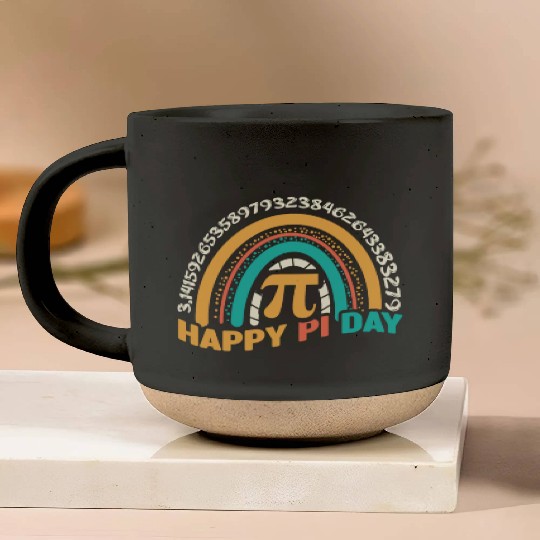 Retro Pi Math Holiday Mathematics Groovy Pi Day Pottery Mugs