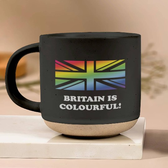 Britain Is Colourful! (Union Jack, United Kingdom) Pottery Mugs
