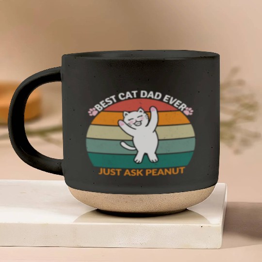 Peanut's Proud Cat Dad: The Best Dad Ever Pottery Mugs
