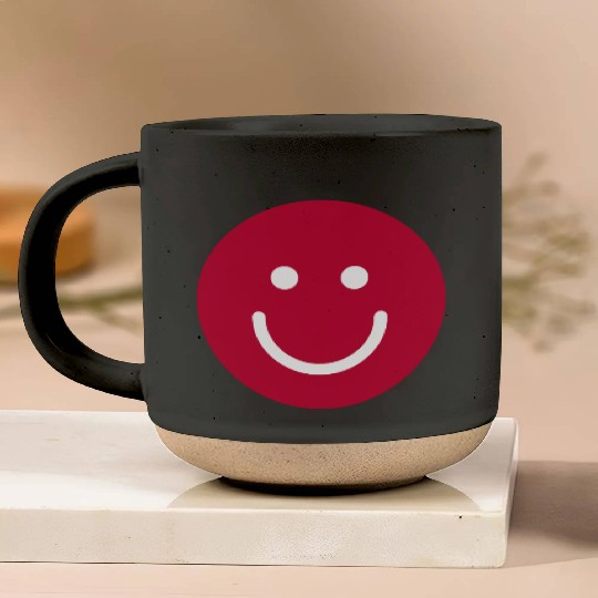 Flag of Japan with Smile face Pottery Mugs