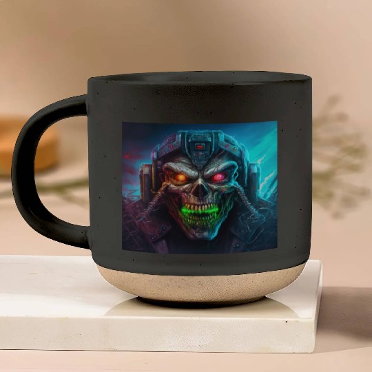 ZOMBIE IRON MAIDEN (version 8) Pottery Mugs