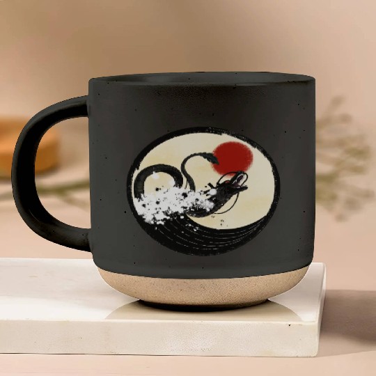 Chinese Dragon Pottery Mugs