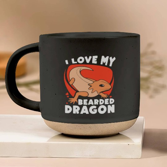 I Love My Bearded Dragon Animal Lover Reptile Pet Pottery Mugs