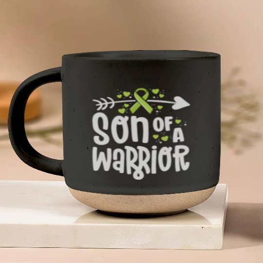 Son Of A Warrior Lymphoma Cancer Awareness Family Pottery Mugs