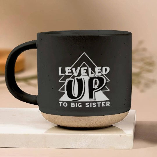 Level Up to big sister Pottery Mugs